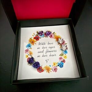 Flower earrings with Inspirational Quote